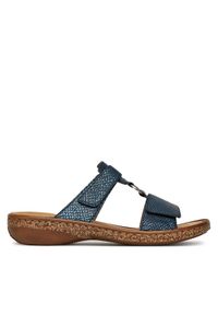 Rieker Klapki 628P9-14 Granatowy. Kolor: niebieski. Materiał: syntetyk, materiał #1