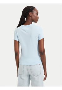 Tommy Jeans T-Shirt Ess Logo DW0DW23479 Niebieski jasny Slim Fit. Kolor: niebieski. Materiał: bawełna #2