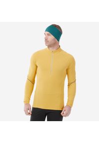 INOVIK - Koszulka do narciarstwa biegowego męska Inovik 500. Kolor: żółty. Materiał: dzianina. Sport: narciarstwo