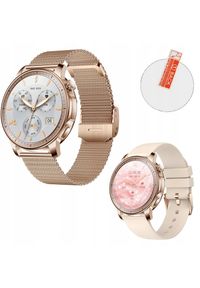 Active Band - Smartwatch zegarek damski V65 złoty AMOLED. Rodzaj zegarka: smartwatch. Kolor: złoty