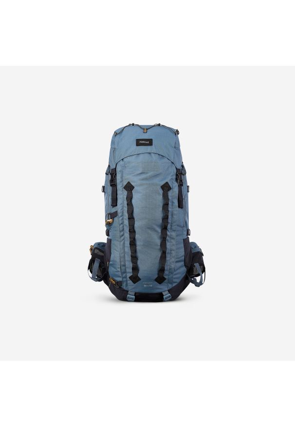 FORCLAZ - Plecak trekkingowy damski Forclaz MT 900 Symbium 50+10 l. Kolor: wielokolorowy, szary, niebieski. Materiał: poliester, poliamid. Wzór: paski