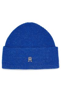 TOMMY HILFIGER - Tommy Hilfiger Czapka Th Evening Beanie AW0AW15319 Niebieski. Kolor: niebieski. Materiał: syntetyk #1