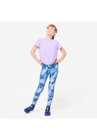Decathlon - Koszulka sportowa dla dzieci S900. Kolor: fioletowy. Materiał: poliamid, poliester, elastan, materiał
