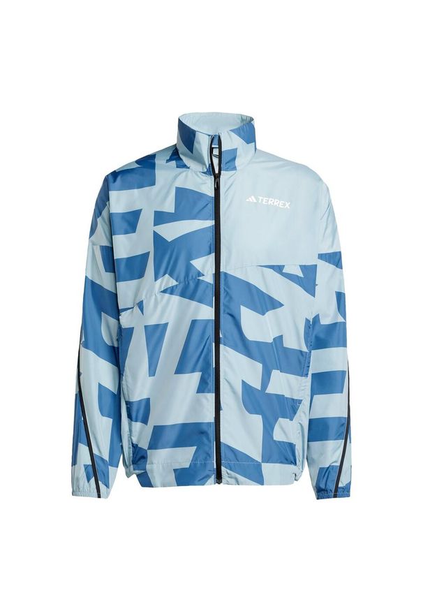 Adidas - Wiatrówka Terrex Multi Printed. Kolor: szary, niebieski, wielokolorowy. Materiał: materiał. Sport: bieganie