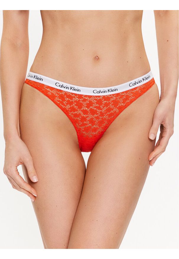 Calvin Klein Underwear Figi klasyczne 000QD3860E Pomarańczowy. Kolor: pomarańczowy. Materiał: syntetyk