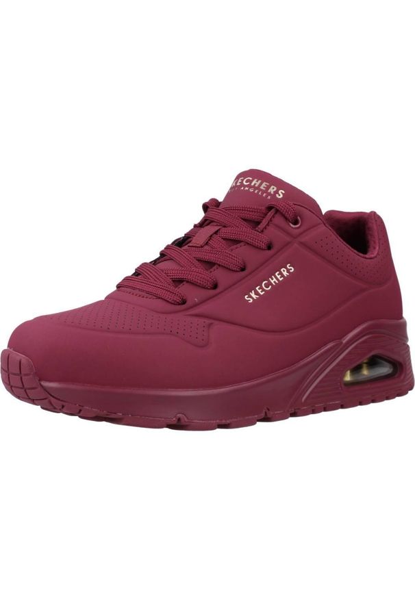 skechers - Buty do chodzenia damskie Skechers Uno Stand On Air Plum. Zapięcie: sznurówki. Kolor: czerwony. Materiał: syntetyk, materiał. Szerokość cholewki: normalna. Model: Skechers Sport. Sport: turystyka piesza