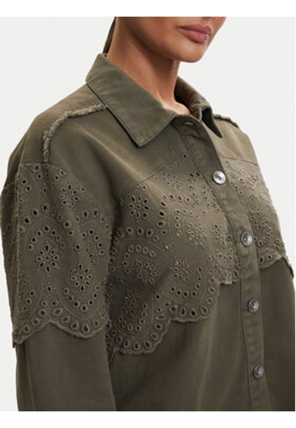 only - ONLY Kurtka przejściowa Elena 15232378 Zielony Regular Fit. Kolor: zielony. Materiał: bawełna