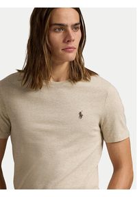 Polo Ralph Lauren T-Shirt 710671438203 Beżowy Slim Fit. Typ kołnierza: polo. Kolor: beżowy. Materiał: bawełna #4