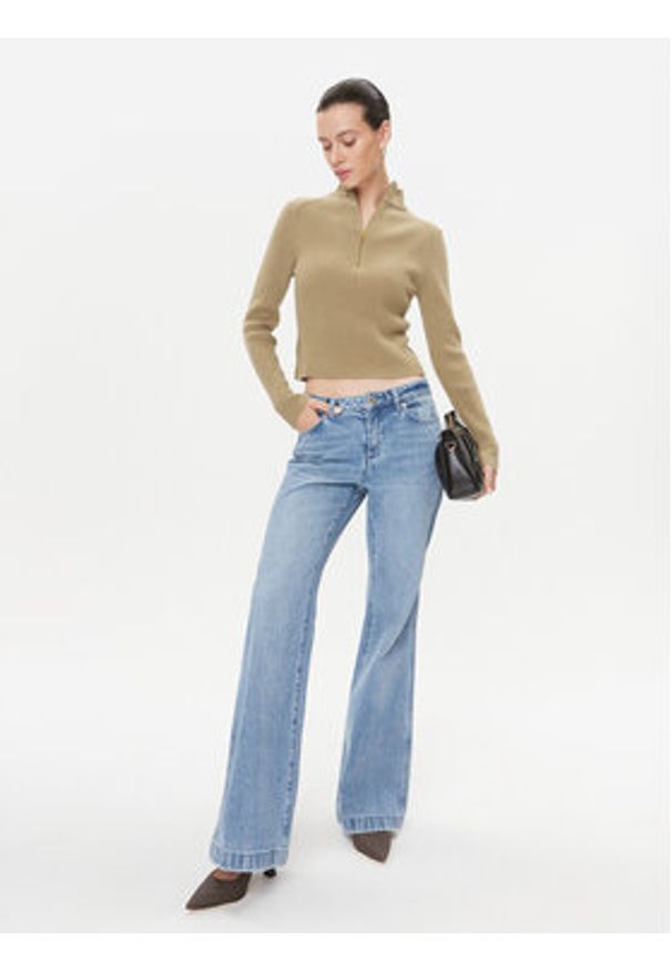 MICHAEL Michael Kors Sweter MF360P26V1 Brązowy Regular Fit. Kolor: brązowy. Materiał: wełna