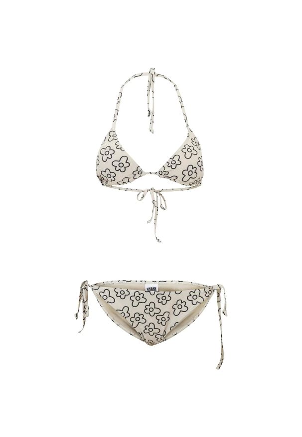 Urban Classics - Zestaw Bikini Dla Pań I Panów Z Trójkątnymi Miseczkami W Kwiaty. Kolor: czarny, biały, wielokolorowy. Wzór: kwiaty