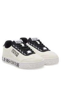 Versace Jeans Couture Sneakersy 78VA3SK6 Biały. Kolor: biały. Materiał: skóra, zamsz