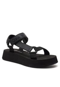 Calvin Klein Jeans Sandały Sandal Velcro Webbing Dc YW0YW01353 Czarny. Kolor: czarny. Materiał: materiał