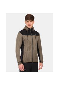 Męska ocieplana bluza z kapturem z polaru Kilpi NEVIA-M. Typ kołnierza: kaptur. Kolor: zielony. Materiał: polar. Sport: turystyka piesza #1
