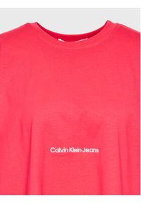 Calvin Klein Jeans T-Shirt J20J220768 Różowy Relaxed Fit. Kolor: różowy. Materiał: bawełna #4