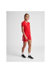 Koszulka sportowa z krótkim rękawem damska Hummel Core XK Poly Jersey S/S Woman. Kolor: czerwony, wielokolorowy, różowy. Materiał: jersey. Długość rękawa: krótki rękaw. Długość: krótkie #1