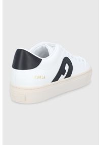 Furla buty Joy kolor biały. Nosek buta: okrągły. Zapięcie: sznurówki. Kolor: biały. Materiał: guma. Obcas: na platformie #5