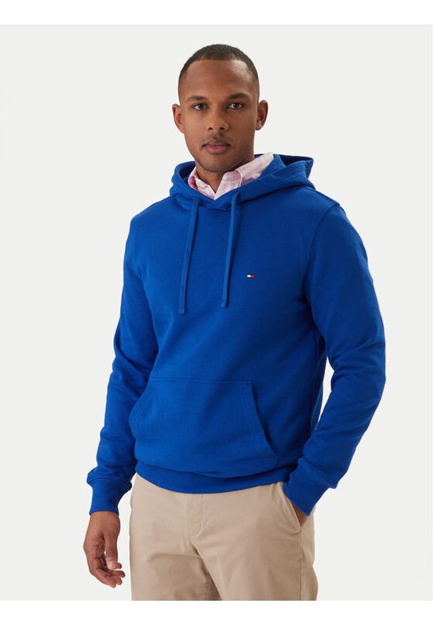 TOMMY HILFIGER - Tommy Hilfiger Bluza Essential MW0MW37235 Niebieski Regular Fit. Kolor: niebieski. Materiał: bawełna