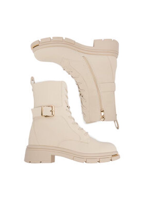 DeeZee Trzewiki 60110-1 Écru. Kolor: kremowy. Materiał: syntetyk, materiał