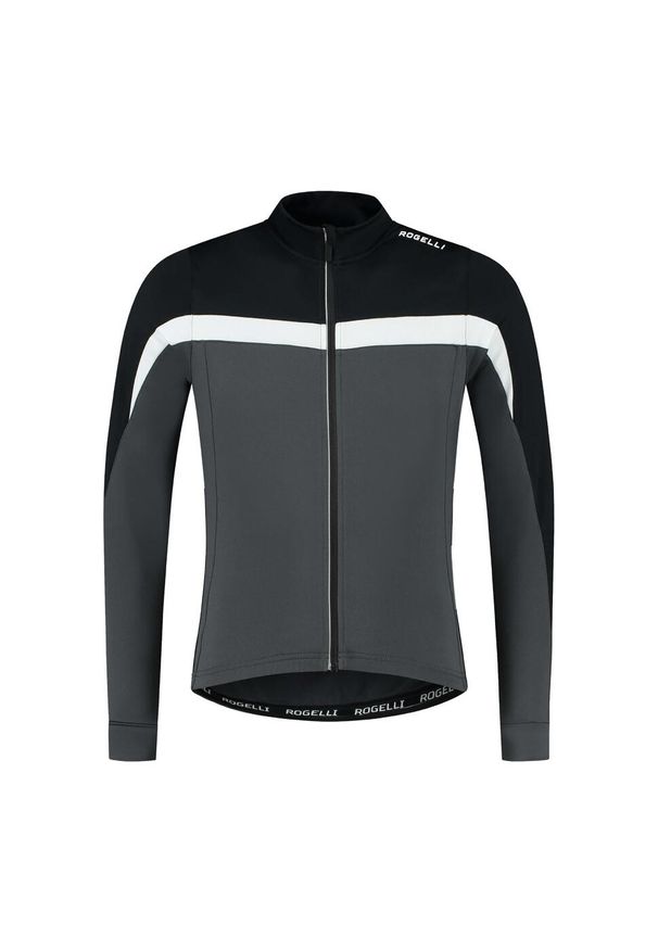 ROGELLI - Koszulka rowerowa męska Rogelli COURSE z długim rękawem, ocieplana. Kolor: biały, szary, wielokolorowy, czarny. Długość rękawa: długi rękaw. Długość: długie. Sport: kolarstwo