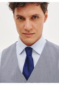 Pako Lorente - PAKO LORENTE - Dwurzędowa kamizelka męska w pepitkę. Materiał: poliester, wiskoza, elastan. Styl: młodzieżowy, elegancki #8