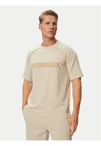 Hugo - HUGO T-Shirt 50563112 Beżowy Regular Fit. Kolor: beżowy. Materiał: bawełna #1