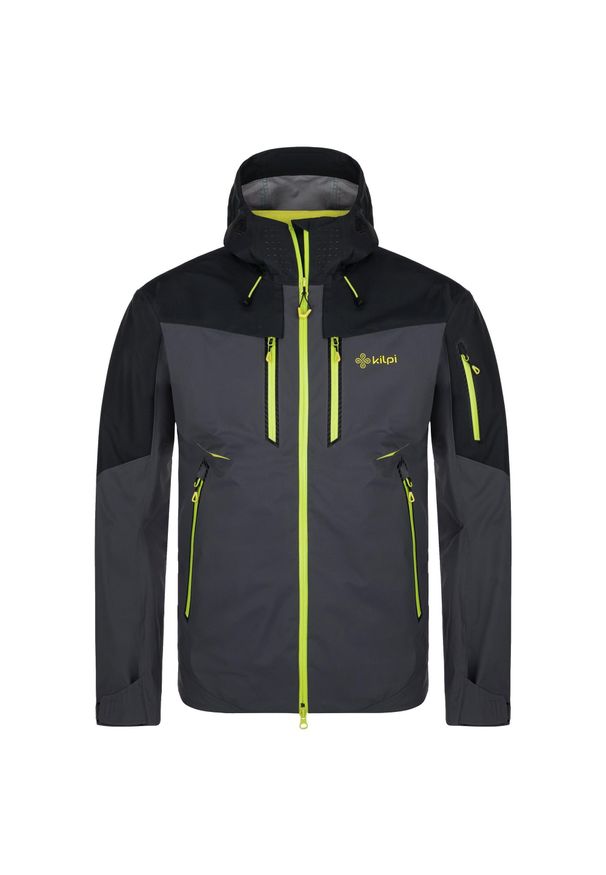 Męska wodoodporna kurtka outdoorowa Kilpi HASTAR-M. Kolor: zielony, szary, wielokolorowy. Sport: turystyka piesza