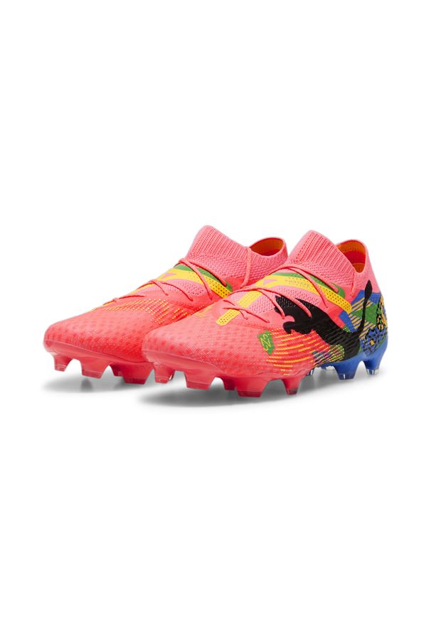Buty piłkarskie Puma Future 7 Ultimate NJR FG/AG. Kolor: czarny, zielony, wielokolorowy, różowy. Sport: piłka nożna