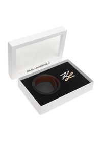 Karl Lagerfeld - KARL LAGERFELD Pasek Damski B1W33044 Czarny. Kolor: czarny. Materiał: skóra #1