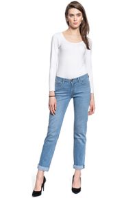 Lee - LEE MARION STRAIGHT DAMSKIE SPODNIE JEANSOWE LIGHT LOU L301QDXJ #4