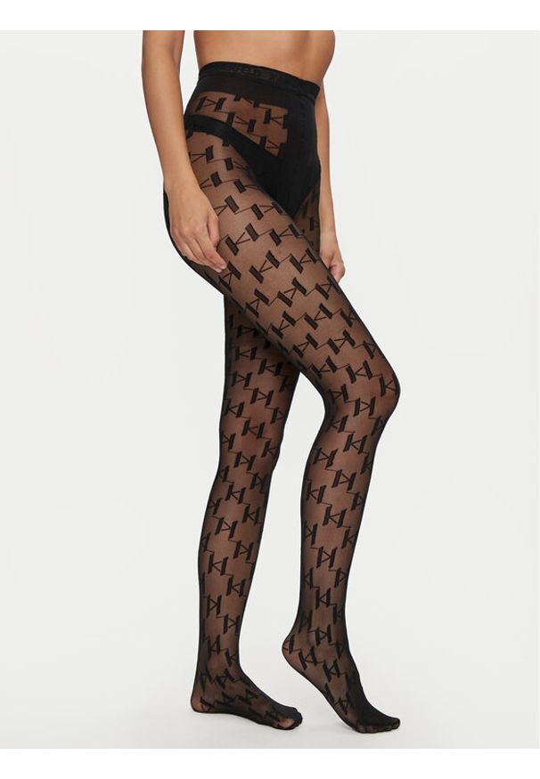 Karl Lagerfeld - KARL LAGERFELD Rajstopy Damskie 236W3909 Czarny. Kolor: czarny. Materiał: nylon, materiał, poliamid