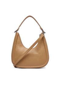 Calvin Klein Torebka Bold Ck Small Crescent LV04F3561G Beżowy. Kolor: beżowy. Materiał: skórzane #4