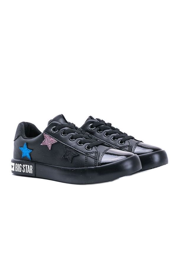 Big-Star - Big Star sneakersy niskie dziecięce Light czarne. Kolor: czarny. Wzór: aplikacja, kolorowy. Styl: elegancki
