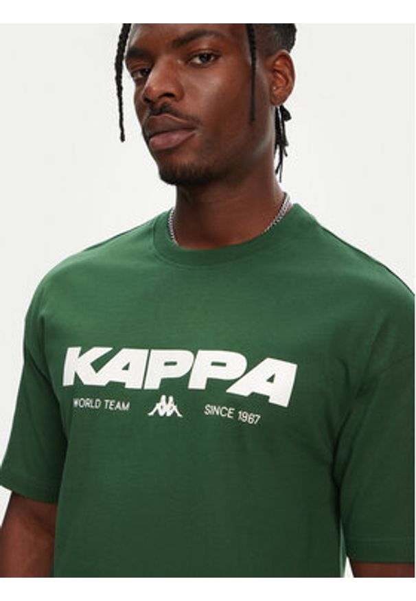 Kappa T-Shirt Nhisso 351S5MW Zielony Regular Fit. Kolor: zielony. Materiał: bawełna