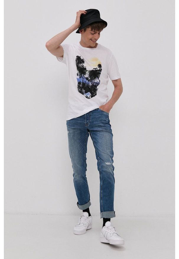 Jack & Jones - Jeansy Glenn. Kolor: niebieski