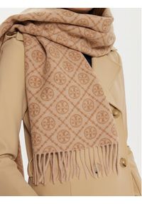 Tory Burch Szalik 164571 Beżowy. Kolor: beżowy. Materiał: wełna, materiał