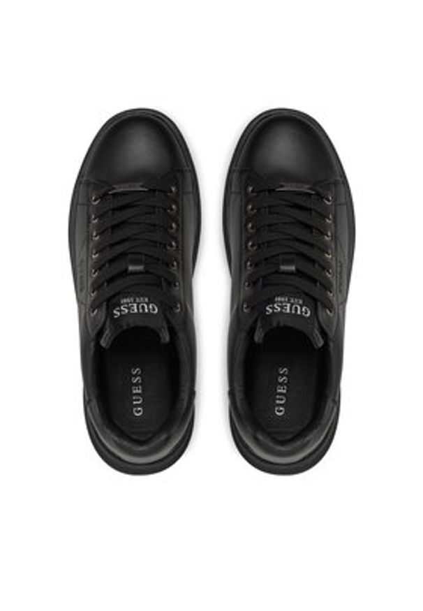 Guess Sneakersy Elbina FLFELB LEA12 Czarny. Kolor: czarny. Materiał: skóra