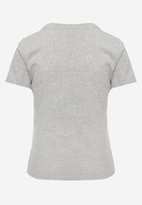 Renee - Szary T-shirt z Bawełny z Okrągłym Dekoltem Nedima. Okazja: na co dzień. Kolor: szary. Materiał: bawełna. Styl: casual, klasyczny #8