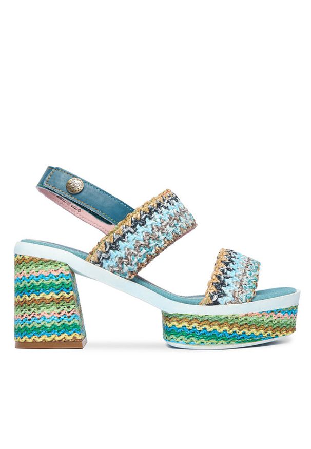 Laura Vita Sandały Noao 03 Niebieski. Kolor: niebieski. Materiał: materiał