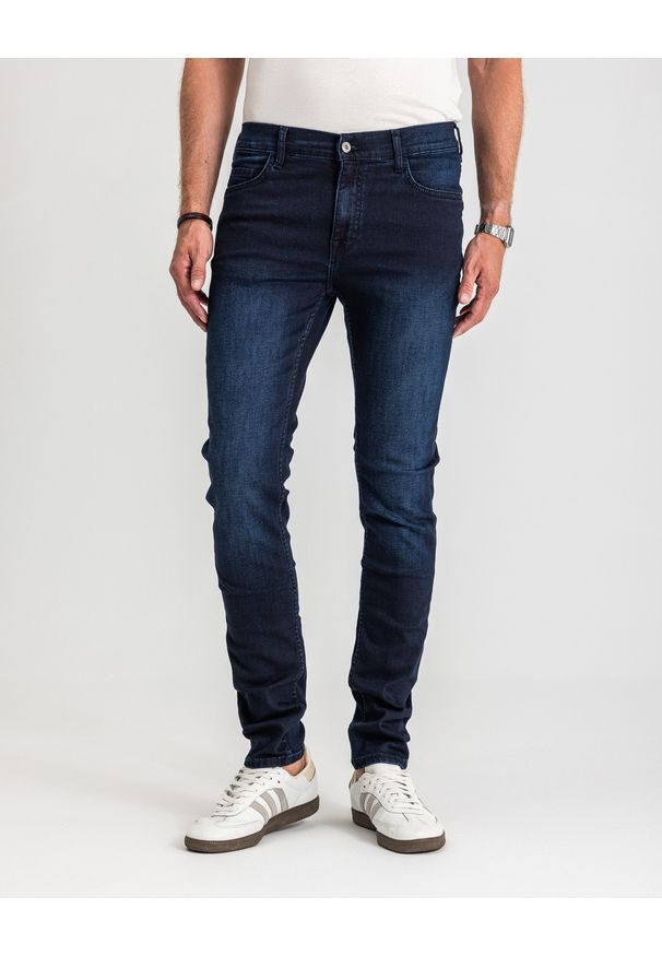 Męskie Spodnie Jeansowe Mustang Style Frisco Skinny Denim Blue 1017116 5000 801