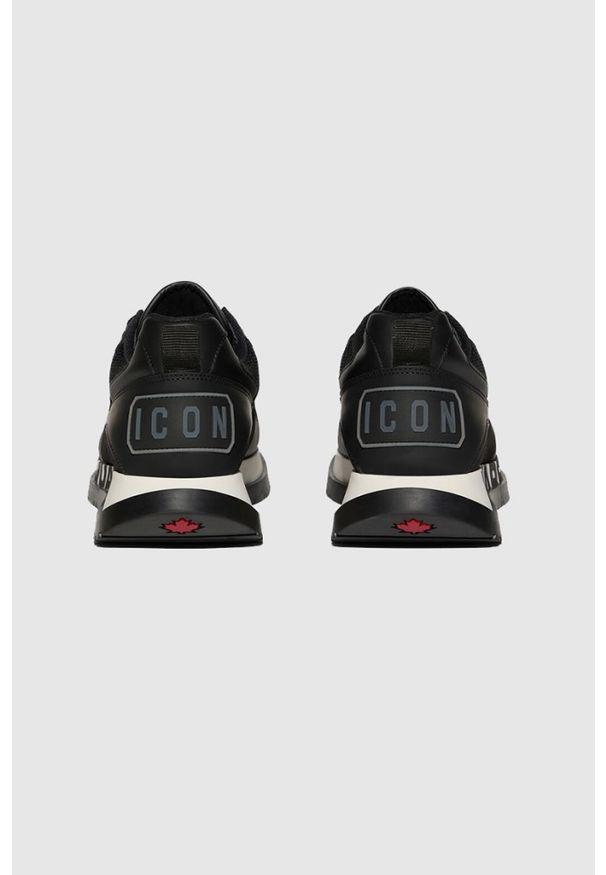 DSQUARED2 Czarne sneakersy z logo na podeszwie. Kolor: czarny. Sport: bieganie