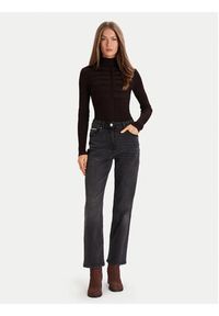 Morgan Golf 132-MENTOS.M Brązowy Slim Fit. Typ kołnierza: golf. Kolor: brązowy. Materiał: wiskoza #5