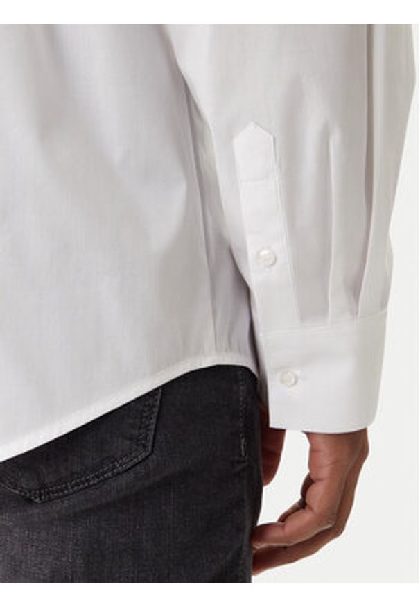 Karl Lagerfeld - KARL LAGERFELD Koszula 605912 561600 Biały Regular Fit. Typ kołnierza: dekolt w karo. Kolor: biały. Materiał: bawełna