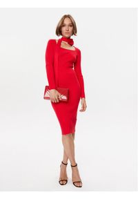 Gaudi Sukienka dzianinowa 321FD13008 Czerwony Regular Fit. Kolor: czerwony. Materiał: dzianina, wiskoza