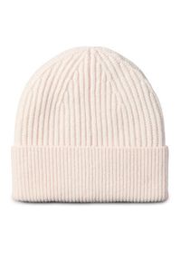 Calvin Klein Czapka Ck Metal Wool Beanie LV04D8032G Écru. Materiał: wełna, materiał