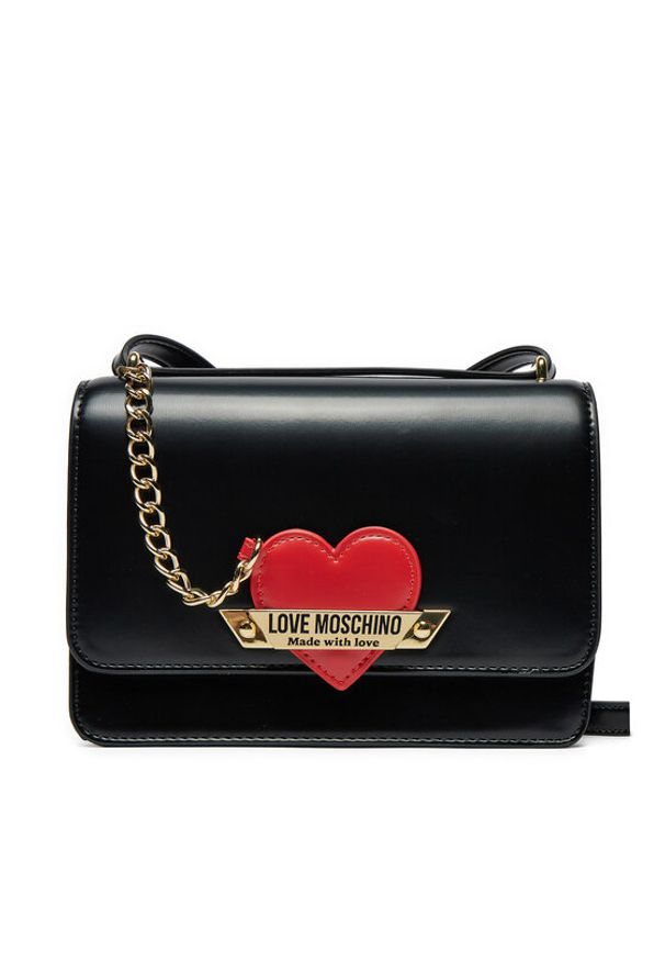 Love Moschino - LOVE MOSCHINO Torebka JC4139PP1LLM1000 Czarny. Kolor: czarny. Materiał: skórzane