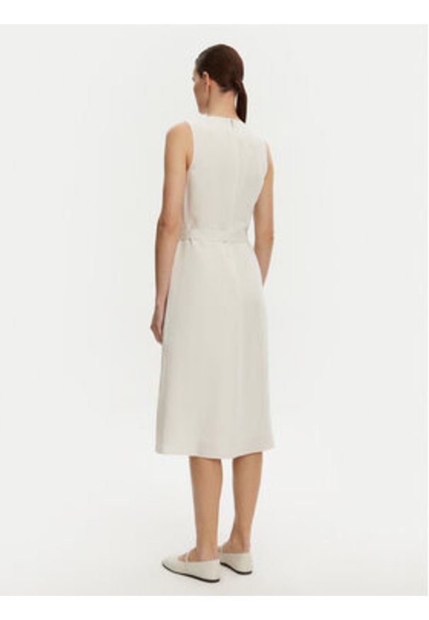 Calvin Klein Sukienka letnia K20K208424 Beżowy Regular Fit. Kolor: beżowy. Materiał: len, lyocell. Sezon: lato