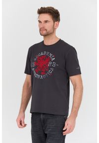 Aeronautica Militare - AERONAUTICA MILITARE Szary bawełniany męski t-shirt M.C., Rozmiar M. Kolor: szary. Materiał: bawełna #4