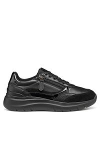 Geox Sneakersy D Plummery D56YNE 05402 C9997 Czarny. Kolor: czarny. Materiał: skóra