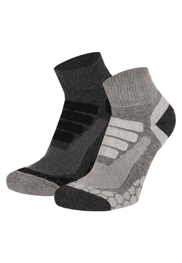 XTREME SOCKSWEAR - Skarpety turystyczne Quarter 2 par Multi Szare. Kolor: szary. Sport: turystyka piesza, outdoor