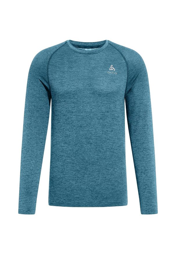 Koszulka z długim rękawem do biegania męska Odlo ESSENTIAL SEAMLESS. Kolor: niebieski. Materiał: poliester. Długość rękawa: długi rękaw. Długość: długie. Sport: bieganie